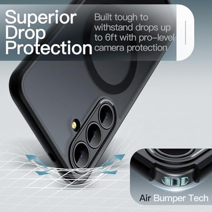 JETech Magnetic Case for Samsung Galaxy S25 FE, Black - color: Black, size: Galaxy S25 FE