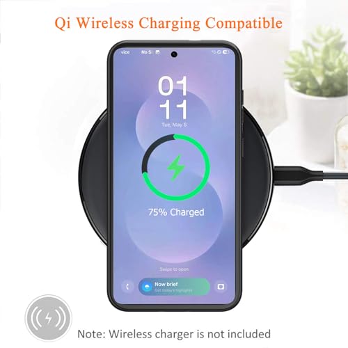 Wireless Charging Case for Galaxy S25 Edge, Upgraded 10000mAh Rechargeable Portable Charging Case Compatible with Galaxy S25 Edge (6.7 inch) with Carplay Extended Battery Pack Charger Case (Black) - size: Galaxy S25 Edge -10000mAh