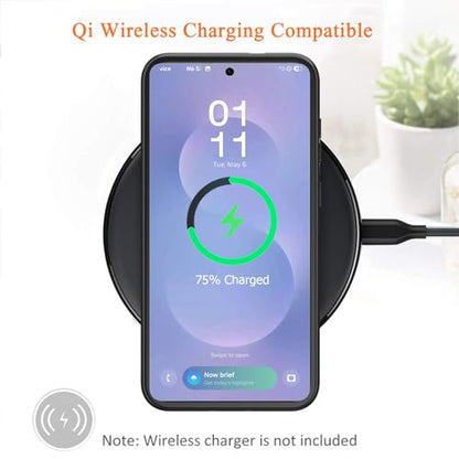 Wireless Charging Case for Galaxy S25 Edge, Upgraded 10000mAh Rechargeable Portable Charging Case Compatible with Galaxy S25 Edge (6.7 inch) with Carplay Extended Battery Pack Charger Case (Black) - size: Galaxy S25 Edge -10000mAh