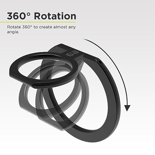 PureGear Magnetic Phone Ring Grip, for MagSafe Kickstand Holder - color: Black