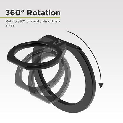 PureGear Magnetic Phone Ring Grip, for MagSafe Kickstand Holder - color: Black