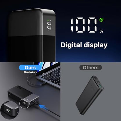 NOBIS 45W 20000mAh Portable Charger Power Bank Fast Charging - color: Black