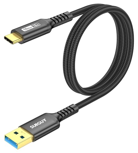 SUNGUY 10Gbps Android Auto USB Cable 2FT, 3A USB C 3.1 Gen2 Cable Data Transfer, USB C CarPlay Cable Fast Charging Compatible with iPhone 17/16/15 Series, Samsung Galaxy S25 S24 Ultra, Pixel-Black - color: Black, size: 2FT
