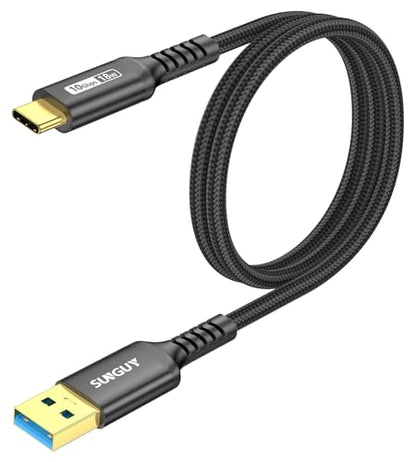 SUNGUY 10Gbps Android Auto USB Cable 2FT, 3A USB C 3.1 Gen2 Cable Data Transfer, USB C CarPlay Cable Fast Charging Compatible with iPhone 17/16/15 Series, Samsung Galaxy S25 S24 Ultra, Pixel-Black - color: Black, size: 2FT