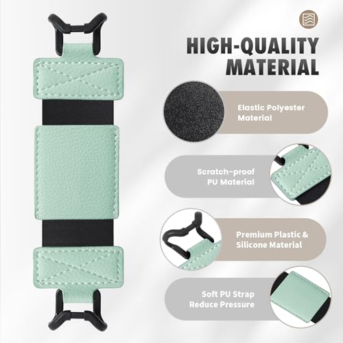 MoKo Soft Hand Strap for 6-8" Kindle eReaders Fire Tablet, Agave Green - color: Lychee Tequila Green, style: Soft Pu Strap