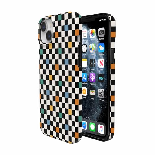 Casely iPhone 14 Plus Case | Old Skool | Retro Checkerboard | Compatible with MagSafe | Classic Ultra Slim Design - color: Old Skool | Retro Checkerboard