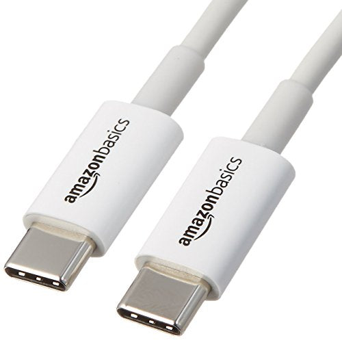 Amazon Basics USB-C to USB-C Fast Charger Cable, 480Mbps Speed, USB-IF Certified, for Fast Charging Apple iPhone 16/15, iPad, MacBook, Samsung Galaxy, Tablets, Laptops, 6 Foot, White - color: White, size: 6-Foot