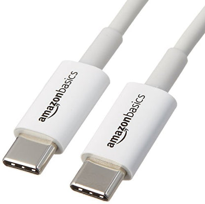 Amazon Basics USB-C to USB-C Fast Charger Cable, 480Mbps Speed, USB-IF Certified, for Fast Charging Apple iPhone 16/15, iPad, MacBook, Samsung Galaxy, Tablets, Laptops, 6 Foot, White - color: White, size: 6-Foot