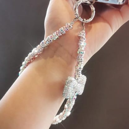 Luxury Diamond Phone Wrist Strap Phone Lanyard With Phone Tether Tab, Shiny Rhinestone Phone Chain Phone Charm Phone Strap Wrist Lanyard for Keys Bow keychain Wristlet Cell Phone Lanyards for Women