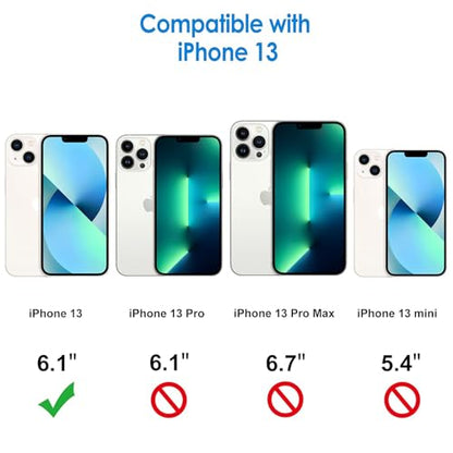 JETech Case for iPhone 13 6.1-Inch, Non-Yellowing Shockproof Phone Bumper Cover, Scratch-Resistant and Anti-Fingerprint Matte Back (Frosted Clear) - color: Frosted Clear