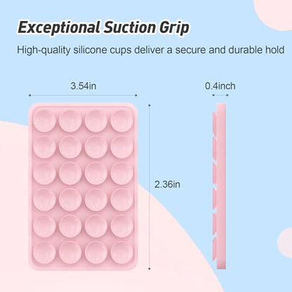 Magnetic Suction Phone Mount for MagSafe Case,Silicone Sticky (Light Pink) - color: Light Pink