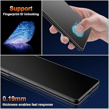 [2 Pack] Anti Glare Matte Privacy TPU Screen Protector for Google Pixel 7 Pro (Not Glass), Fingerprint Sensor Compatible, Full Adhesive Flexible Film, Easy Installation - size: Pixel 7 Pro