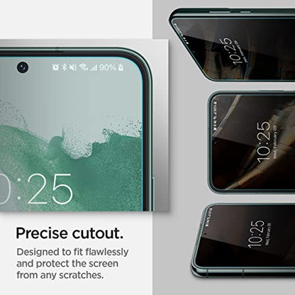 Spigen GlasTR EZ FIT Tempered Glass Screen Protector for Galaxy S22 Plus | 9H+ Tempered glass, Scratch resistance, Auto-align tray, Lab-tested 100% clarity, Original touch, Case-friendly, 2 Pack