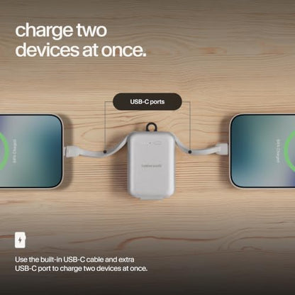 Twelve South PowerClip Mini Portable Power Bank 2000mAh Silver - color: Silver