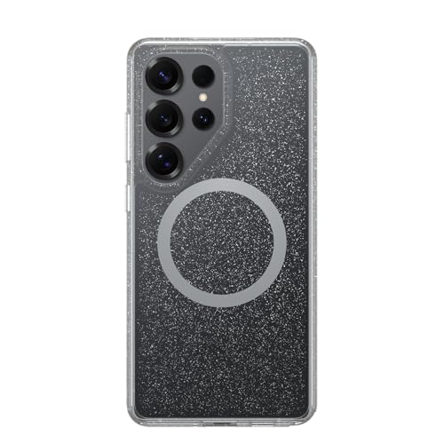 OtterBox Samsung Galaxy S26 Ultra Symmetry Series Case - Stardust 4.0, Clear, Thin, Glitter Samsung Phone Case, Built-in Fast Charge Magnets & Raised Edges - color: Stardust Clear/Glitter, style: S26 Ultra
