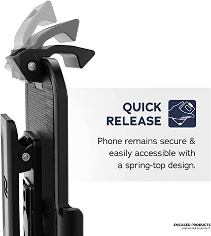 Encased Thin Armor Designed for iPhone 13 Pro Max Belt Clip Case, Slim Fit Phone Case with Holster (iPhone 13 Pro Max) - size: iPhone 13 Pro Max