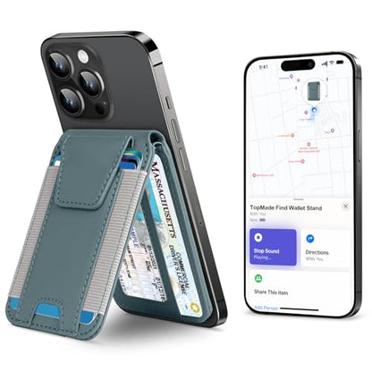 for MagSafe Wallet Works with Apple Find My, Strongest Magnetic Wallet - color: Gray