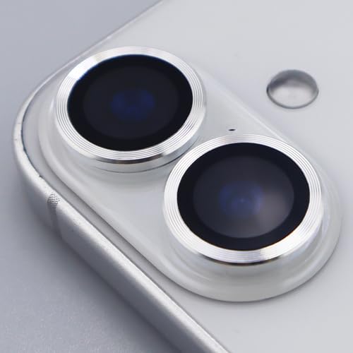 for iPhone 17 Camera Lens Protector Metal Tempered Glass Screen Accessories Cover (Silver) - color: Silver