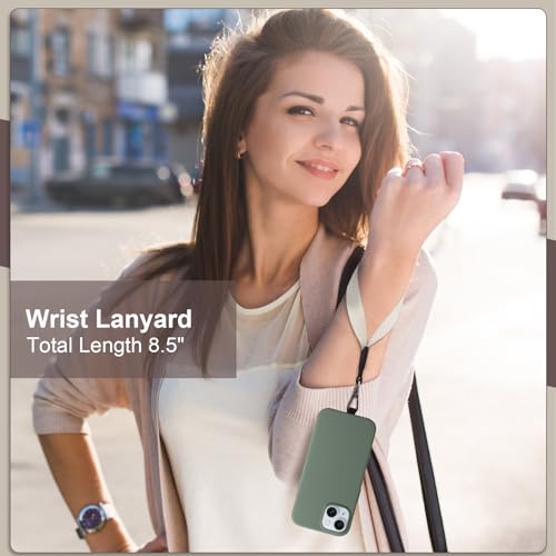 YFWE Phone Lanyard Crossbody Wrist Strap, Clip and Go Strap for Phone with Wallet Crossbody, Adjustable Phone Strap Compatible with All Phones (Beige) - color: Standard - Cream