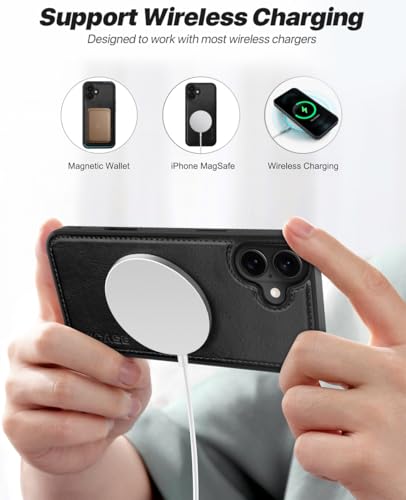 OCASE for iPhone 17 Detachable Wallet Case with Card Holder, 2 in 1 PU Leather Flip Folio with RFID Blocking Stand Wrist Strap Shockproof Phone Cover 6.3 Inch 2025, Black - color: Black, size: iPhone 17