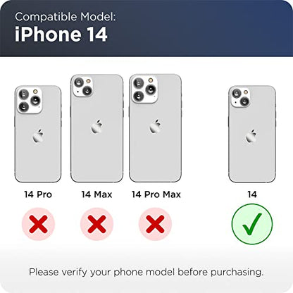 ENCASED Shockproof Case Compatible with iPhone 14 - Ultra Protective Heavy Duty Phone Cover, Rebel Series (Black) - color: Black, size: iPhone 14