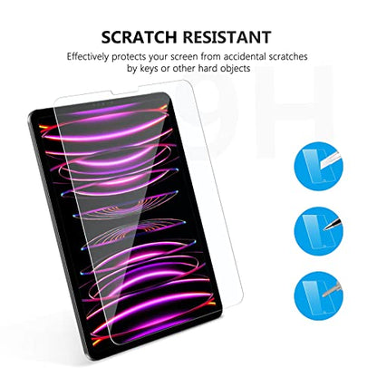 SPARIN 2 Pack Screen Protector Compatible with iPad Pro 12.9 inch | 2022/2021/2020/2018 Released (6th/5th/4th/3rd) without Home Button, Tempered Glass Screen Protector Work with Face ID - size: iPad Pro 12.9''(6th/5th/4th/3rd)