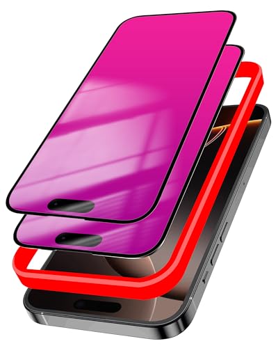 Privacy Screen Protector for iPhone 16 Pro 2 Pack (Pink)