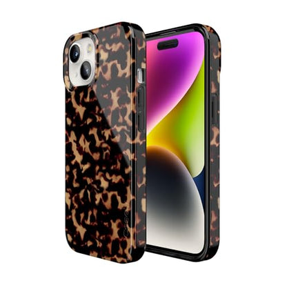 Casely iPhone 15 Plus Case | Shell Shocked | Tortoise Print | Compatible with MagSafe | Classic Ultra Slim Design - color: Shell Shocked | Tortoise Print