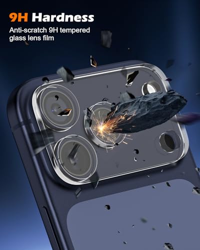CloudValley 3 Pack for iPhone 17 Pro Max Camera Lens Protector - size: iPhone 17 Pro Max