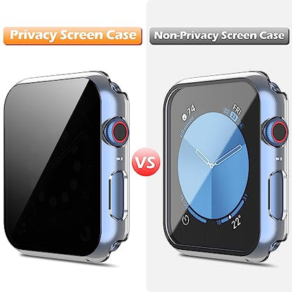 Misxi Privacy Case for 40mm Apple Watch SE3/SE2/SE/Series 6/5/4 - color: 1 Black + 1 Transparent, size: 40mm