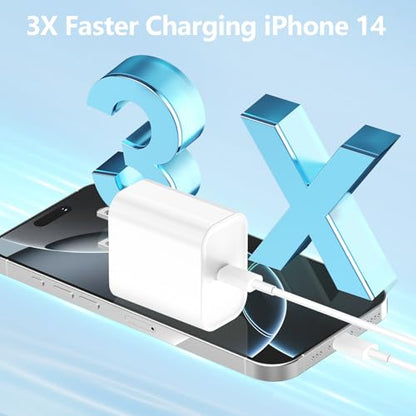 Apple MFi Certified iPhone Charger Fast Charging, 4Pack 20W USB C Charger - color: Pearl White
