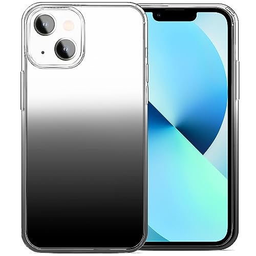 JJGoo Compatible with iPhone 13 Case Clear Soft Transparent Shockproof Protective Slim Thin Bumper Phone Cover, Gradient Black - color: Gradient Black