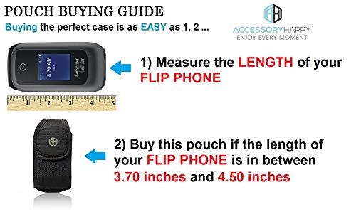 Military Grade Cell Phone Case,Rugged Pouch Holster Inhale Holder Clip Belt Flip Phone Case Fits Kyocera Cadence S2720, DuraXTP, DuraXV LTE, DuraXV Plus, DuraXE, Most Large FLIP Phones & Insulin Pumps - color: Vertical Dura Flip Phone Black