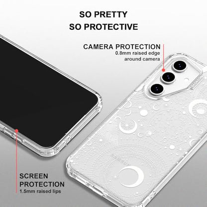 MOSNOVO Case for Samsung Galaxy S24 FE, [Buffertech 6.6ft Military-Grade Drop Protection] [Anti Peel Off Tech] Clear TPU Bumper Phone Case Cover Design - Constellation - color: Clear - Constellation, size: Samsung Galaxy S24 FE