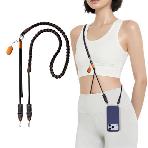 PGYTECH LinkGo Phone Strap, Quick Release Crossbody Lanyard & Lens Cloth - color: Dual Mount-stellar Black