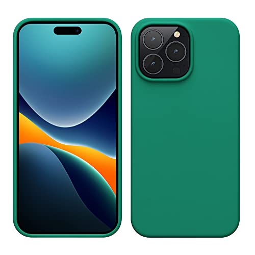 kwmobile Case for iPhone 14 Pro Max Case - Slim Soft TPU Silicone Cover - Works with Wireless Charging - Emerald Green - color: emerald green, size: iPhone 14 Pro Max
