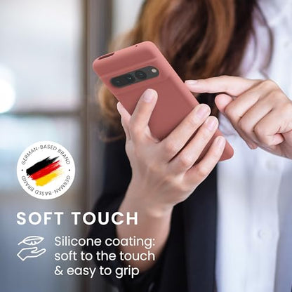 kwmobile Case Compatible with Google Pixel 7 Pro Case - TPU Silicone Phone Cover with Soft Finish - Winter Rose - color: Winter Rose, size: Pixel 7 Pro