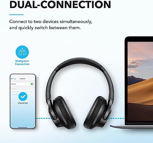 Soundcore by Anker Q20i Hybrid Active Noise Cancelling Headphones, Black - color: Black