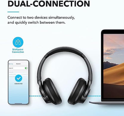 Soundcore by Anker Q20i Hybrid Active Noise Cancelling Headphones, Black - color: Black