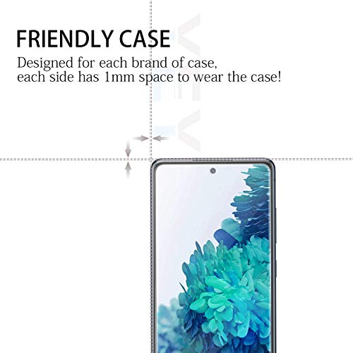 Galaxy S20 FE HD Clear Tempered Glass Screen Protector + Camera Lens Protectors, [2+2 Pack] [3D Glass] [Anti-Glare] [Bubble-Free] Screen Protector Glass For Samsung Galaxy S20 FE - size: Galaxy S20 FE