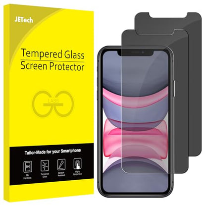 JETech Privacy Screen Protector for iPhone 11/XR, 2-Pack - size: iPhone 11/XR 6.1-Inch