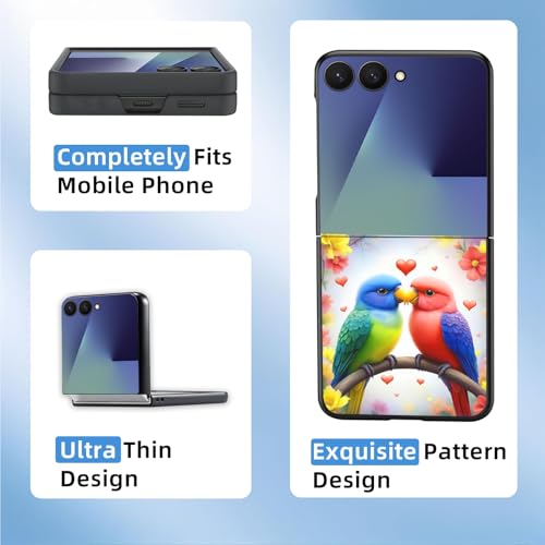 for Z Flip 7 Case Ultra Thin 1.2mm Matte Hard PC Phone Cover- Anti-Scratch Anti-Fingerprint Slim Fit Shockproof Protection Cover for Samsung Galaxy Z Flip 7 Case,Love Birds - color: Love Birds