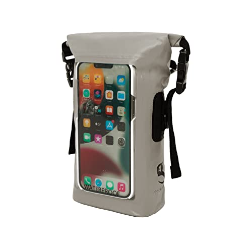 geckobrands Waterproof Phone Tote with 2L Dry Bag and Adjustable Strap – Protect Your Phone and Valuables While on The Go Grey - color: Grey