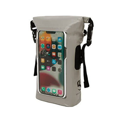 geckobrands Waterproof Phone Tote with 2L Dry Bag and Adjustable Strap – Protect Your Phone and Valuables While on The Go Grey - color: Grey
