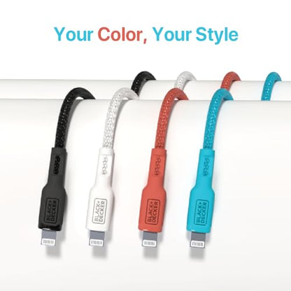 BLACK+DECKER Lightning to USB Cable - Fast Compatible iPhone Lightning, 3ft