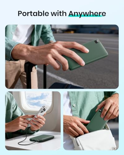 A ADDTOP Power Bank 20000mAh PD 22.5W Fast Charging Portable Charger - color: Green