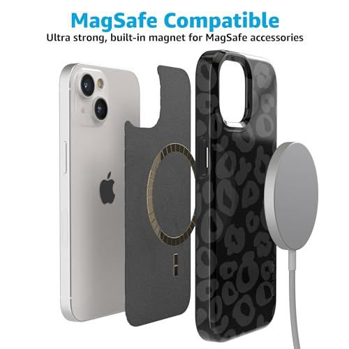 Casely iPhone 15 Plus Case | Into the Wild | Black Leopard | Compatible with MagSafe | Classic Ultra Slim Design - color: Into the Wild | Black Leopard