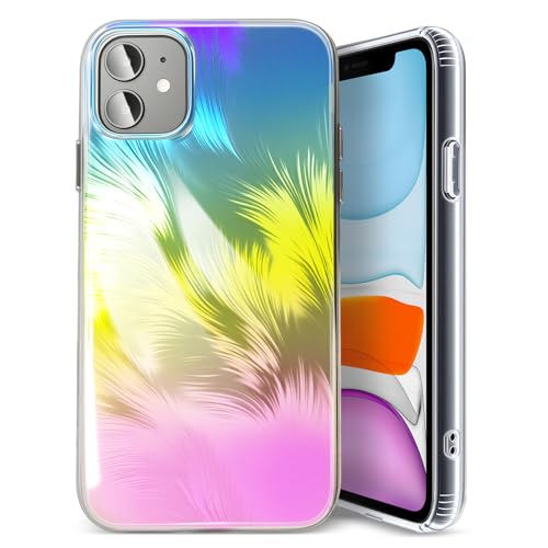TENOC Phone Case Compatible with iPhone 11, Aesthetic Case Clear Cute Cover for Girls Women with Design - color: Clear Aesthetic, size: iPhone 11