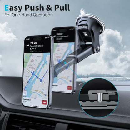 APPS2Car Magnetic Phone Holder for Car, Dashboard Windshield Phone Mount