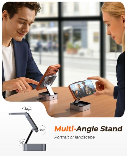 3-in-1 Charging Station for iPhone, MagSafe Charger Stand for Apple